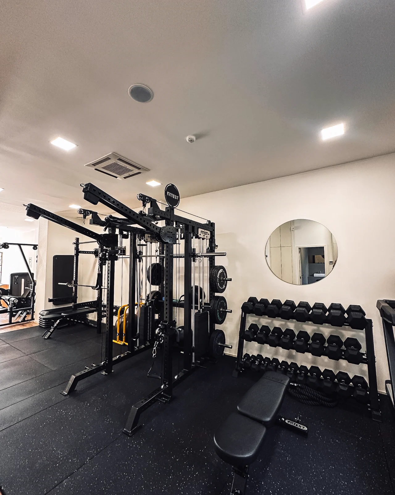 Interior of RE:SET Studio in Porto — dark, calm, considered